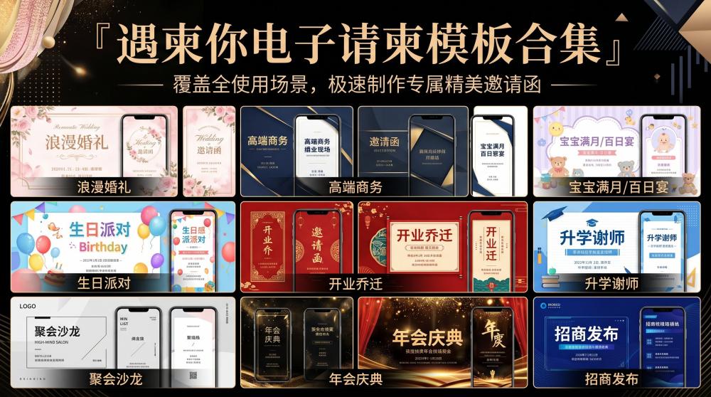 免费沙龙邀请函制作平台实测｜小白也能5分钟出片，零成本不踩坑